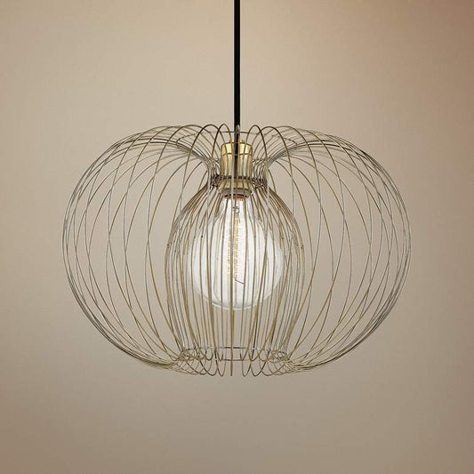 Mitzi Jasmine 17" Wide Polished Brass Pendant Light