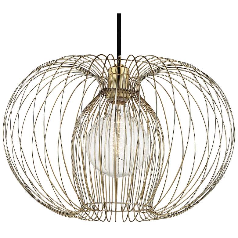 Mitzi Jasmine 17" Wide Polished Brass Pendant Light
