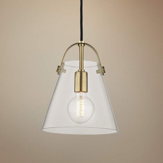 Mitzi Karin 8 3/4" Wide Aged Brass Mini Pendant