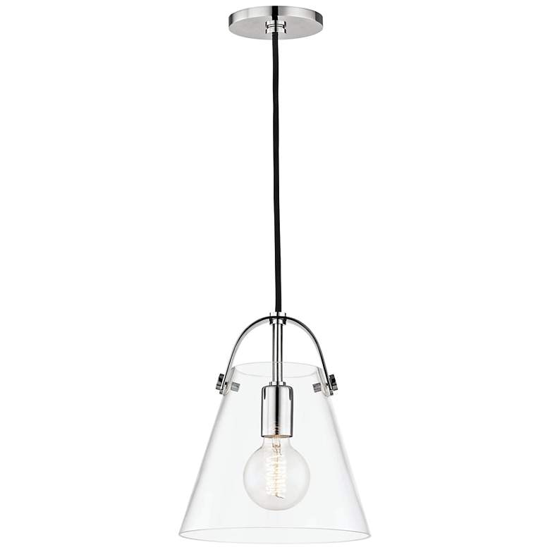 Mitzi Karin 9" Wide Polished Nickel Mini Pendant