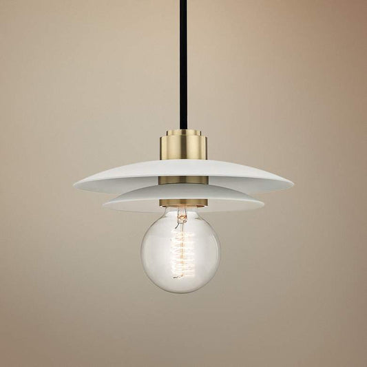 Mitzi Milla 8" Wide Aged Brass Mini Pendant