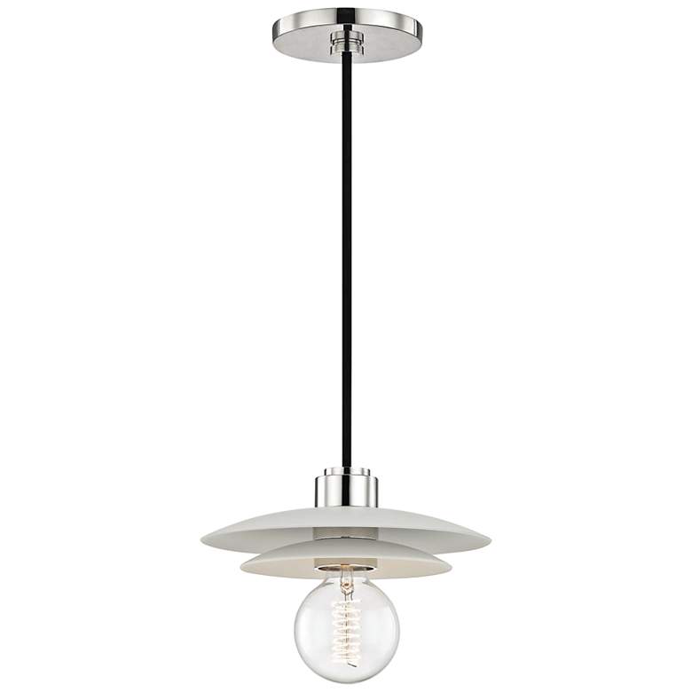 Mitzi Milla 8" Wide Polished Nickel Mini Pendant