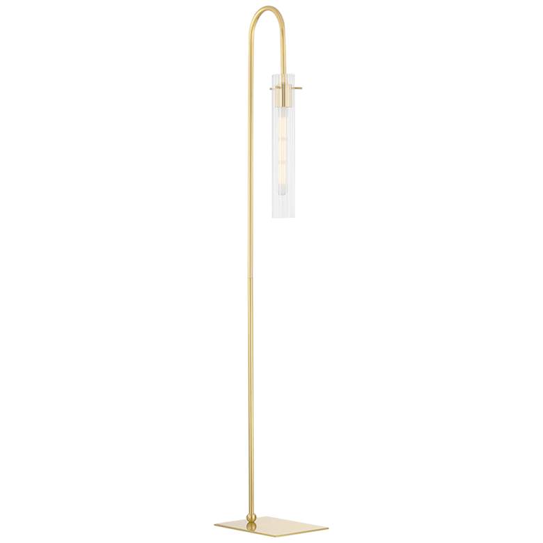 Mitzi Nettie Aged Brass Metal Floor Lamp