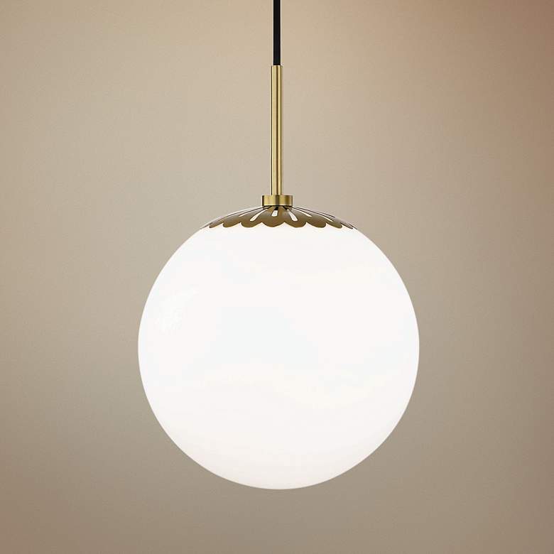 Mitzi Paige 11 1/2" Wide Aged Brass Mini Pendant