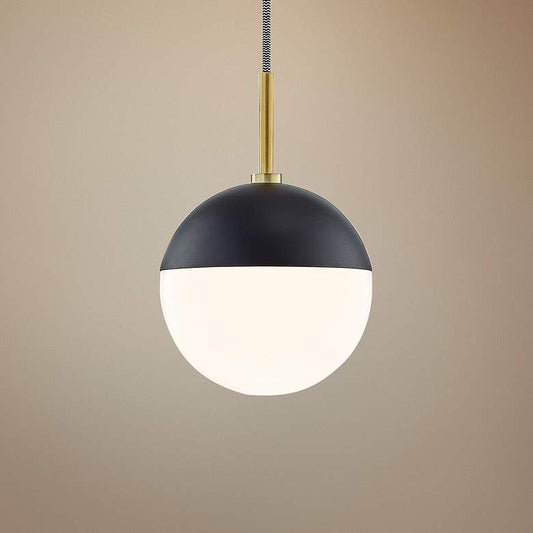 Mitzi Renee 6 3/4" Wide Aged Brass and Black Mini Pendant