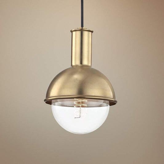 Mitzi Riley 6 1/4" Wide Aged Brass Mini Pendant