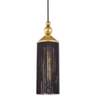 Mitzi Scarlett 5" Wide Gold Leaf and Black Mini Pendant