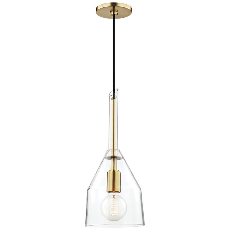 Mitzi Sloan 7" Wide Aged Brass Mini Pendant