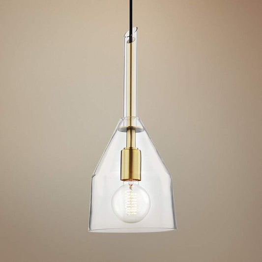 Mitzi Sloan 7" Wide Aged Brass Mini Pendant