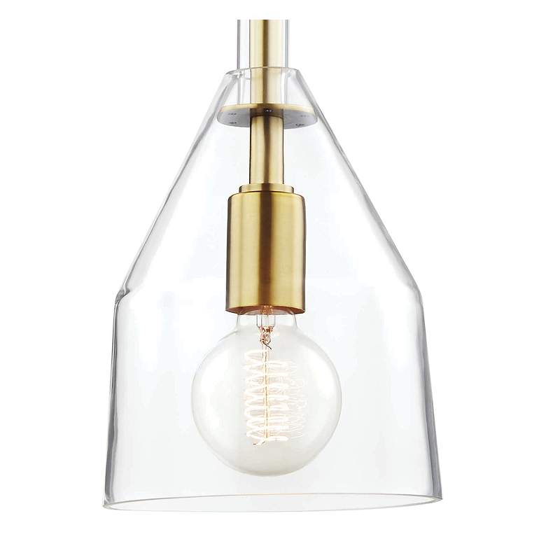 Mitzi Sloan 7" Wide Aged Brass Mini Pendant