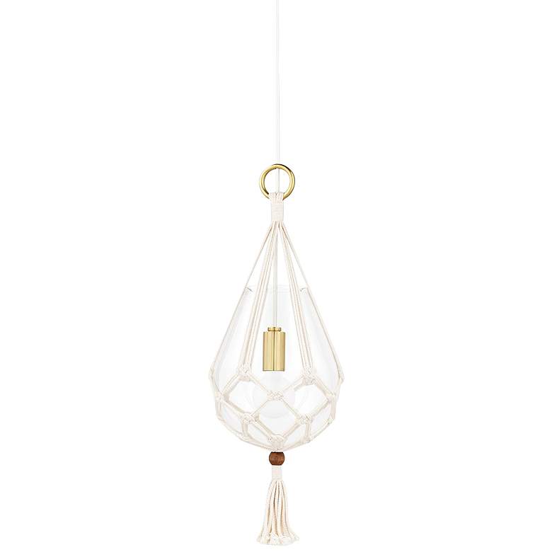 Mitzi Tessa 10" Wide Aged Brass Mini Pendant Light
