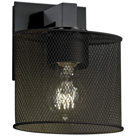 Modular Mesh 7 3/4" High Vintage Matte Black Wall Sconce