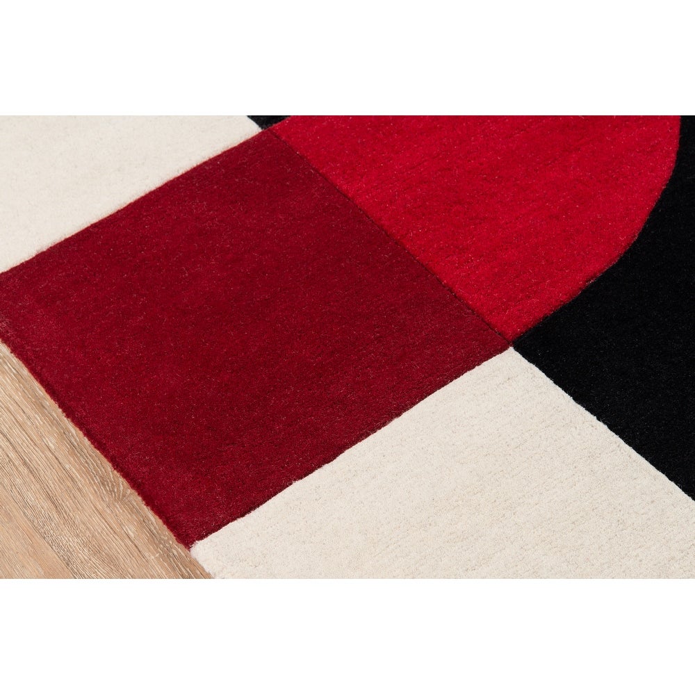 Delhi Hand Tufted Wool Contemporary Geometric Soft Area Rug