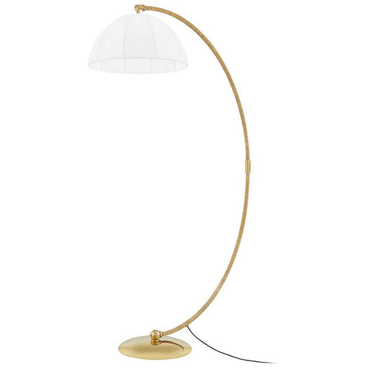 Montague 1 Light Floor Lamp - Aged Brass