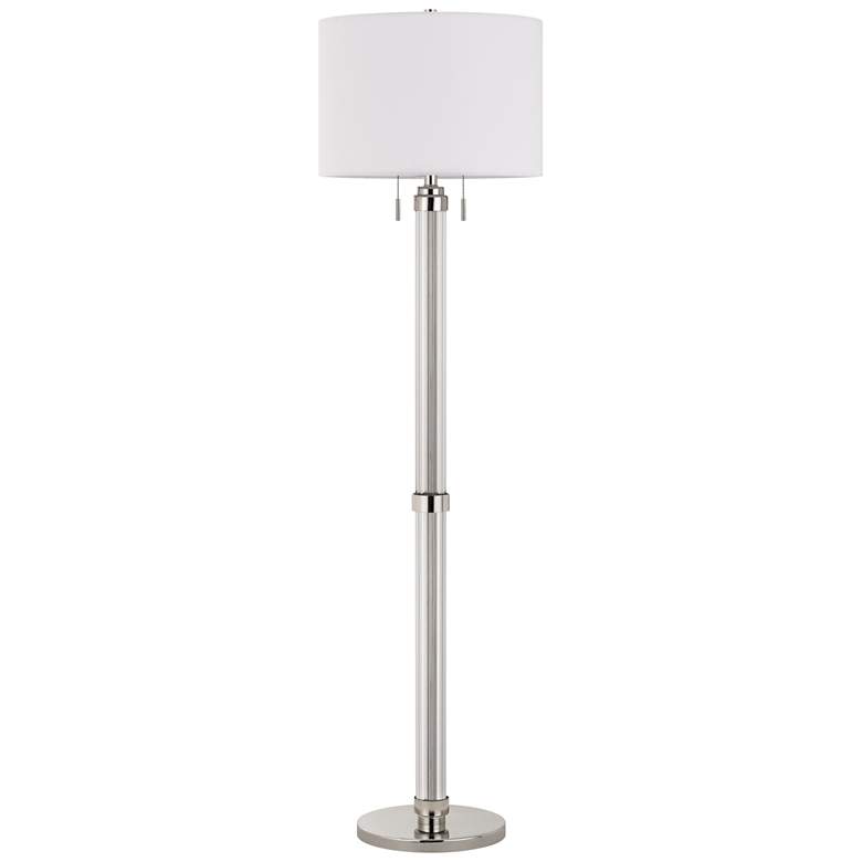Montilla Brushed Steel Metal Tube Floor Lamp