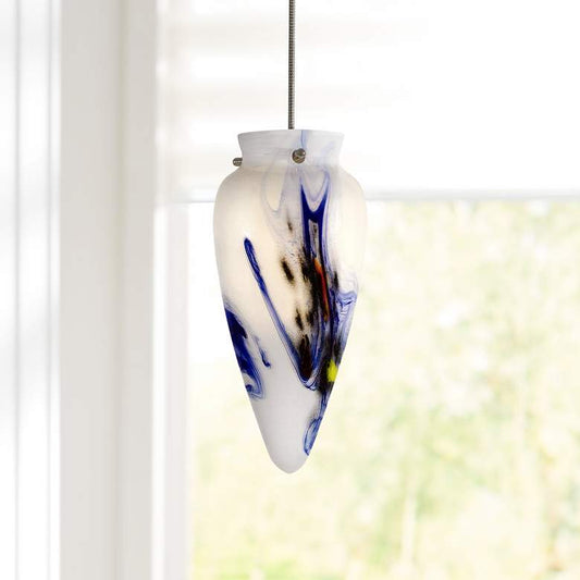 Multi-Color Glass 3 1/4" Wide Steel Low Voltage Mini Pendant