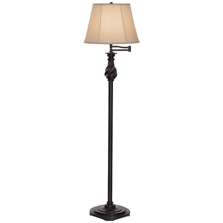 Restoration Bronze Swing Arm Floor Lamp by Regency Hill