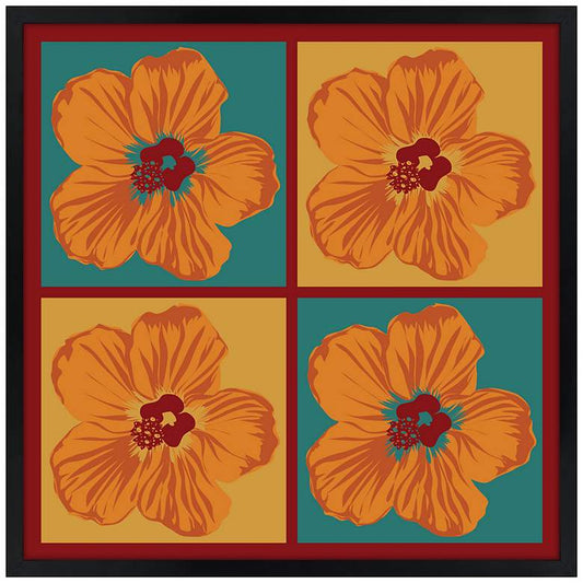 Orange Hibiscus Wall Art