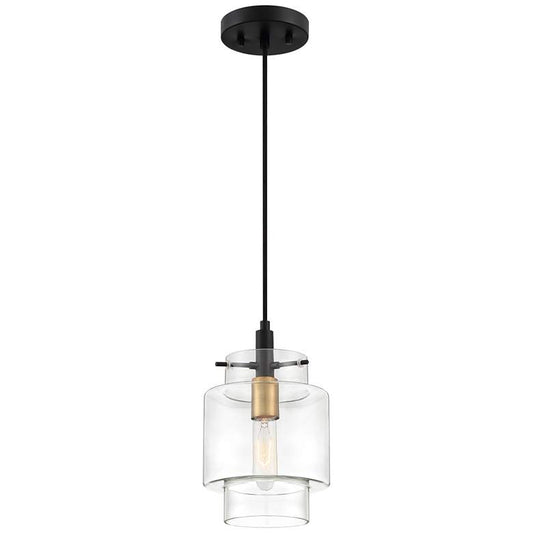 Naomi 6.75-in W Black Mini Pendant