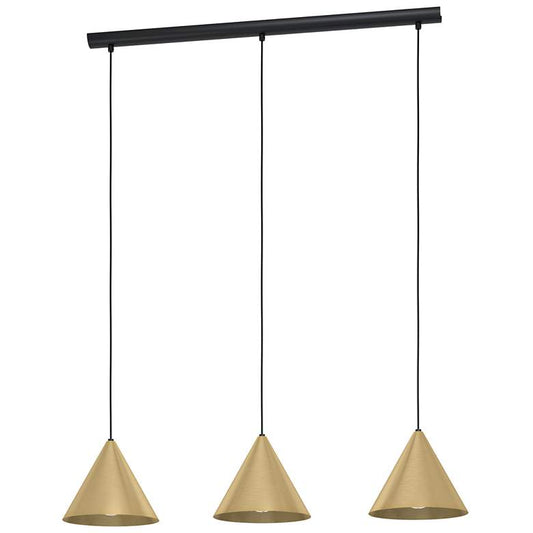 Narices Structured Black Linear Pendant