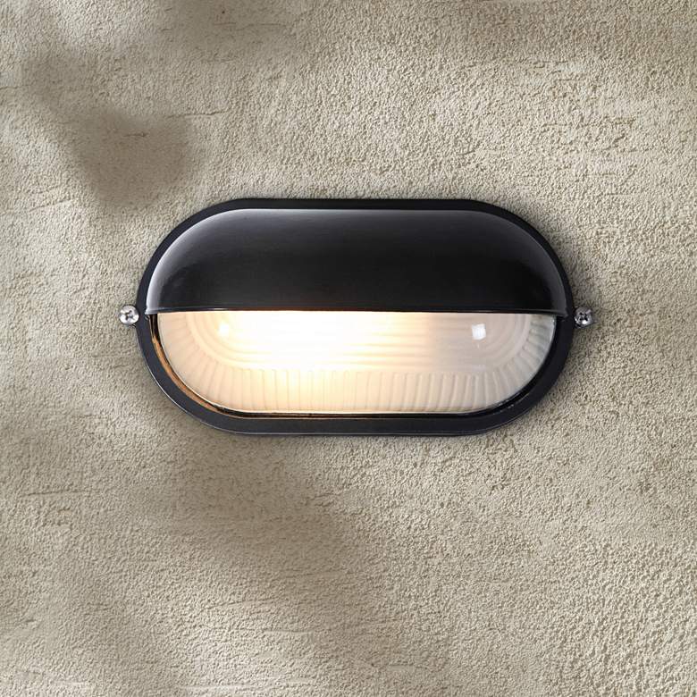 Nauticus 4 1/4" High Shaded Black Outdoor Wall Light