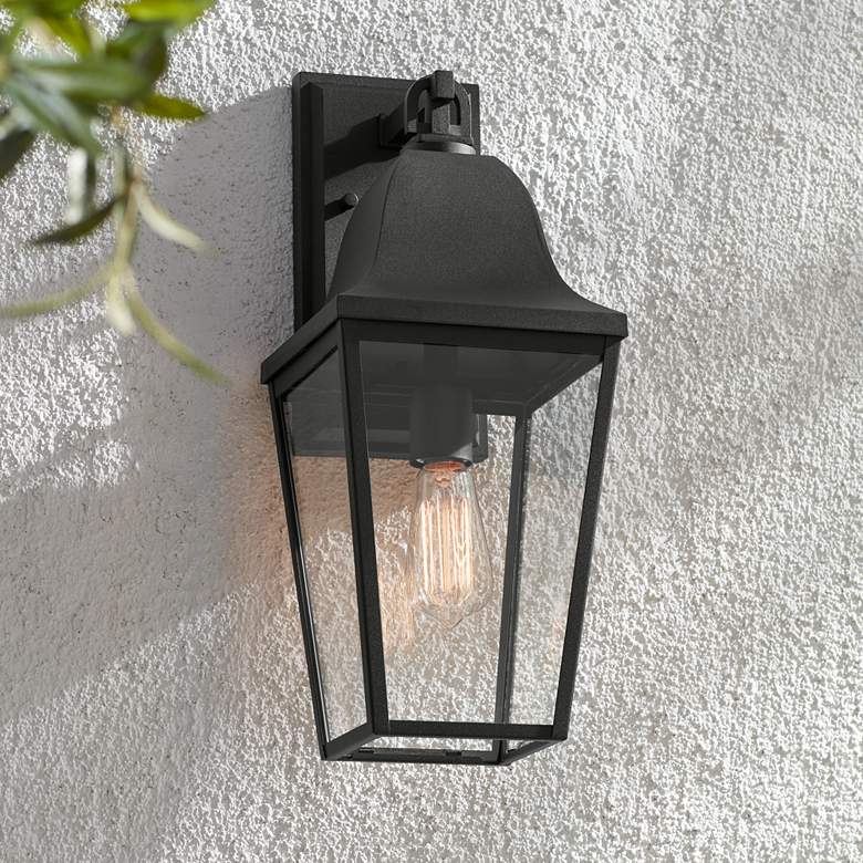 Neumark 19" High Matte Black Outdoor Wall Light