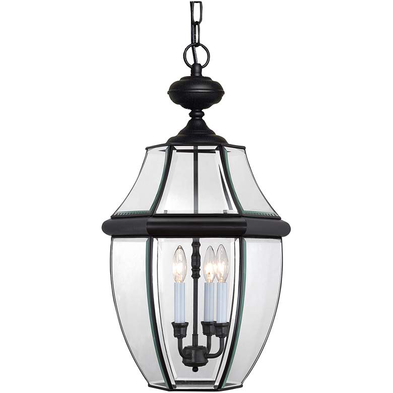 Newbury 21" High Mystic Black 3-Light Outdoor Hanging Light