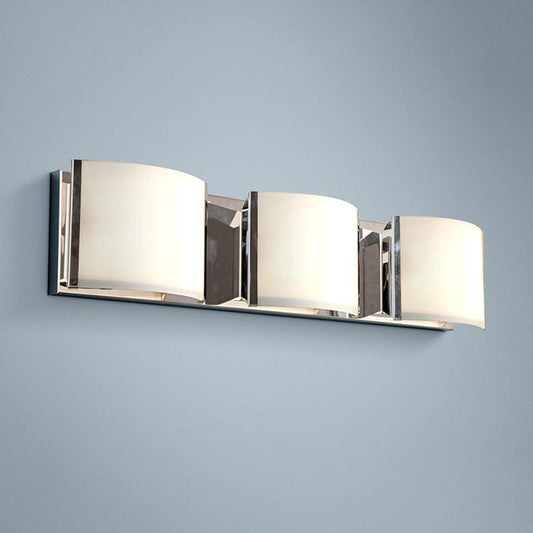 Nitro 25 1/4" Wide Brushed Steel 3-LED Bath Light