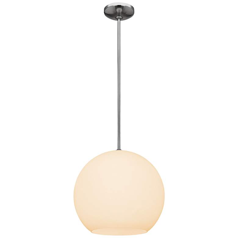 Nitrogen 14" Wide White Opal Glass Globe Pendant Light