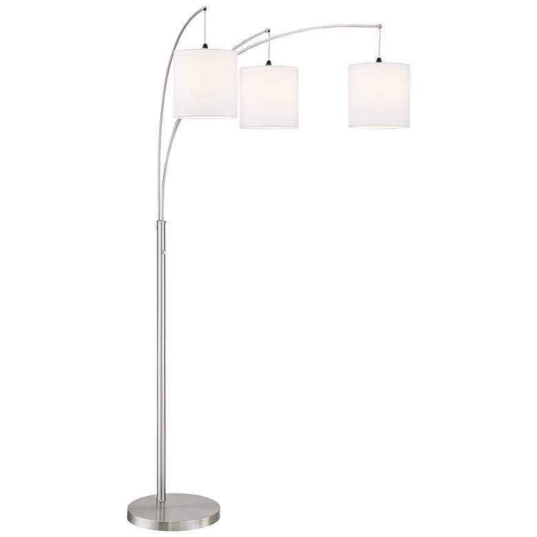 Norlan Brushed Nickel 3-Light Arc Floor Lamp