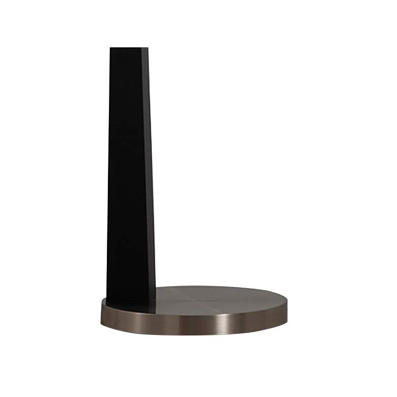 Nova Coronado Satin Nickel and Black Arc Floor Lamp