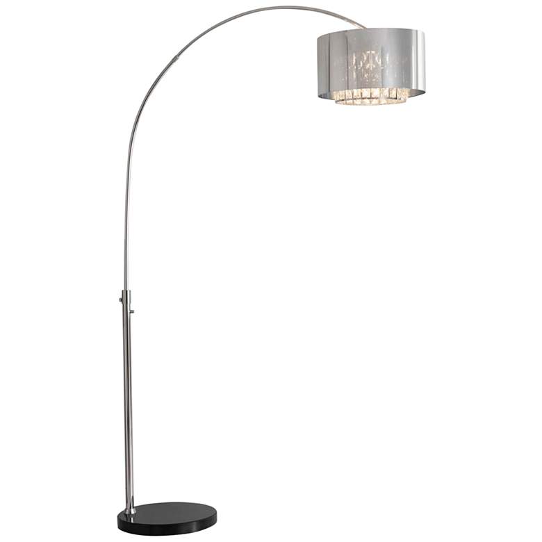 Nova Marilyn Polished Chrome Arc Floor Lamp