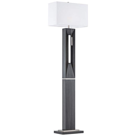 Nova Parallux Charcoal Gray Floor Lamp