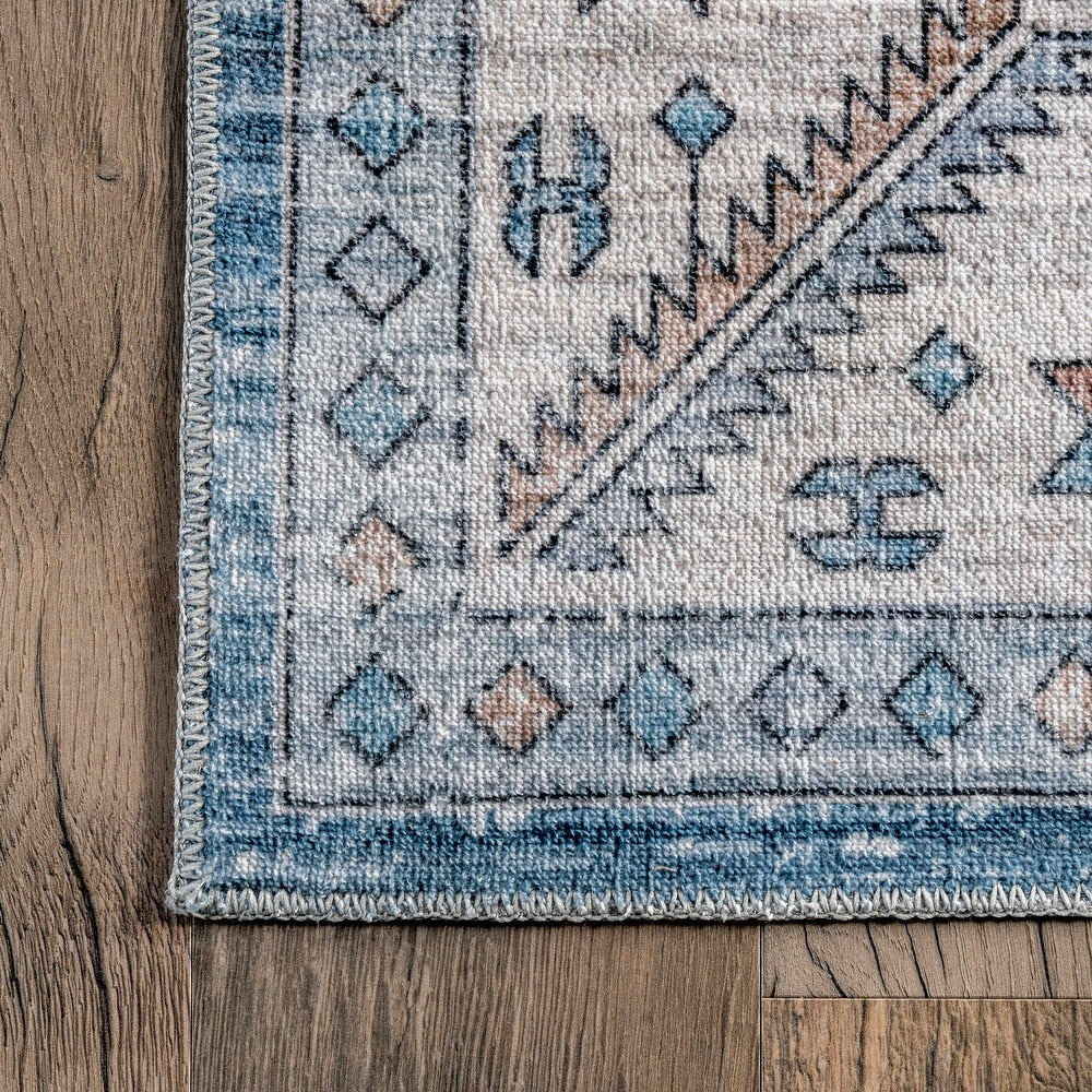 Elowyn Machine Washable Medallion Area Rug