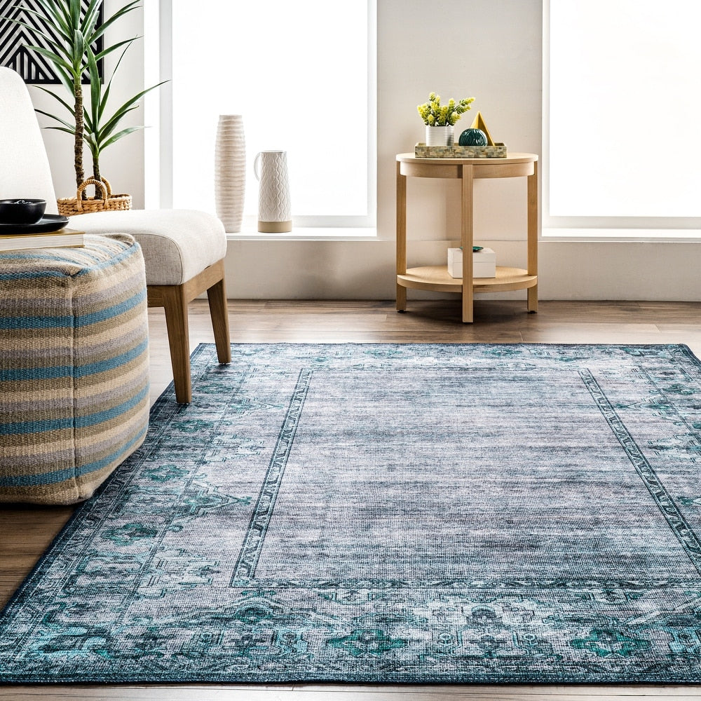 Eveline Distressed Persian Machine Washable Area Rug