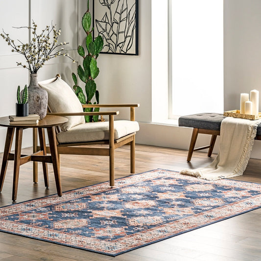 Finley Machine Washable Vintage Distressed Area Rug