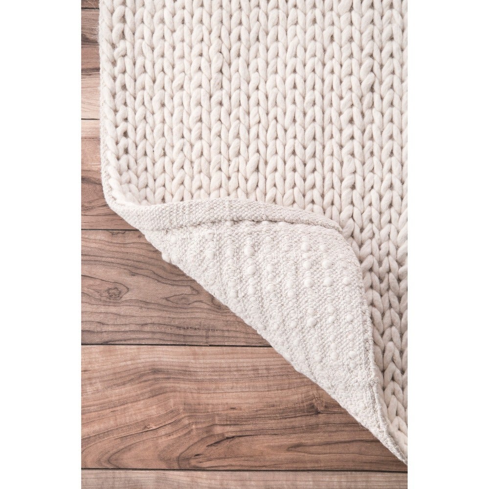 nuLOOM Braided Chunky Woolen Cable Area Rug 