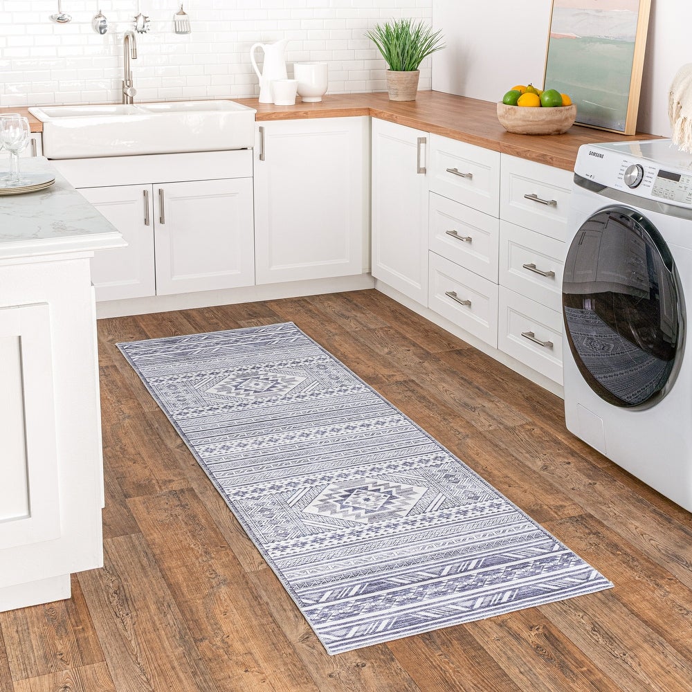 Jenine Southwestern Machine Washable Area Rug