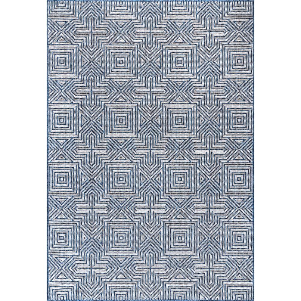 Geometric  Modern Abstract Indoor/Outdoor Area Rug