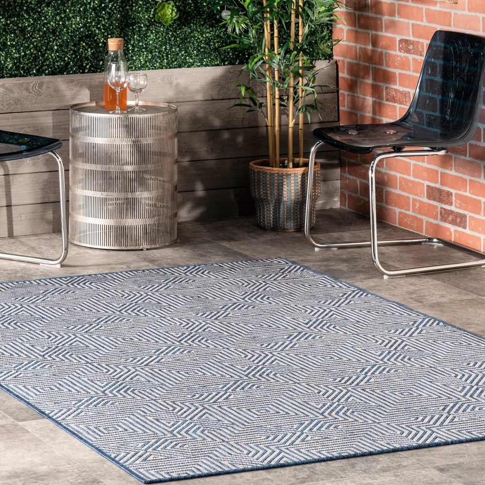 Geometric  Modern Abstract Indoor/Outdoor Area Rug