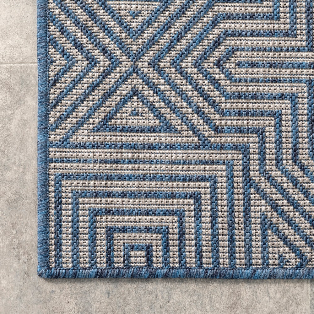 Geometric  Modern Abstract Indoor/Outdoor Area Rug