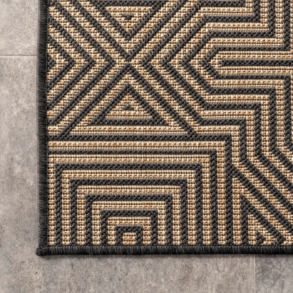 Geometric  Modern Abstract Indoor/Outdoor Area Rug