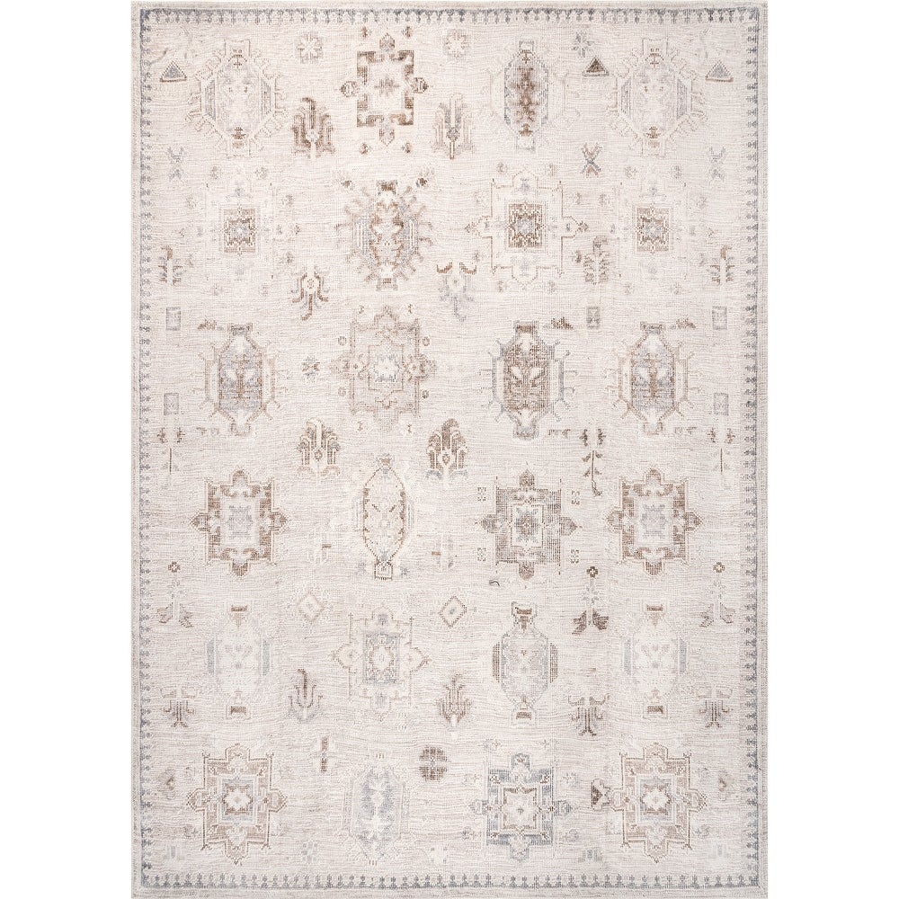 Krystin Machine Washable Distressed Area Rug