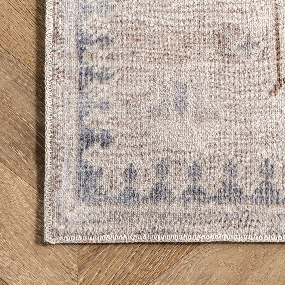 Krystin Machine Washable Distressed Area Rug