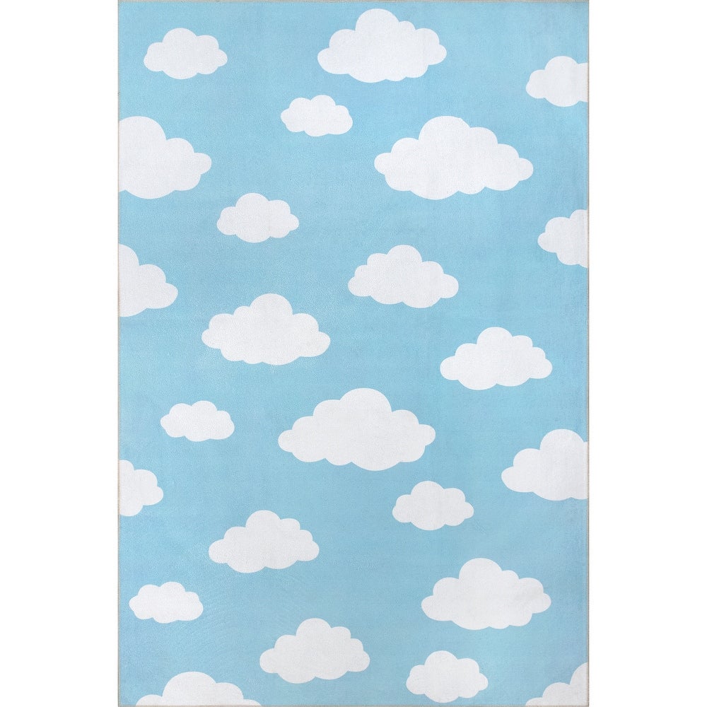 Lilia Machine Washable Kids Cloud Area Rug