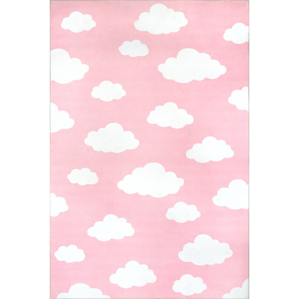 Lilia Machine Washable Kids Cloud Area Rug