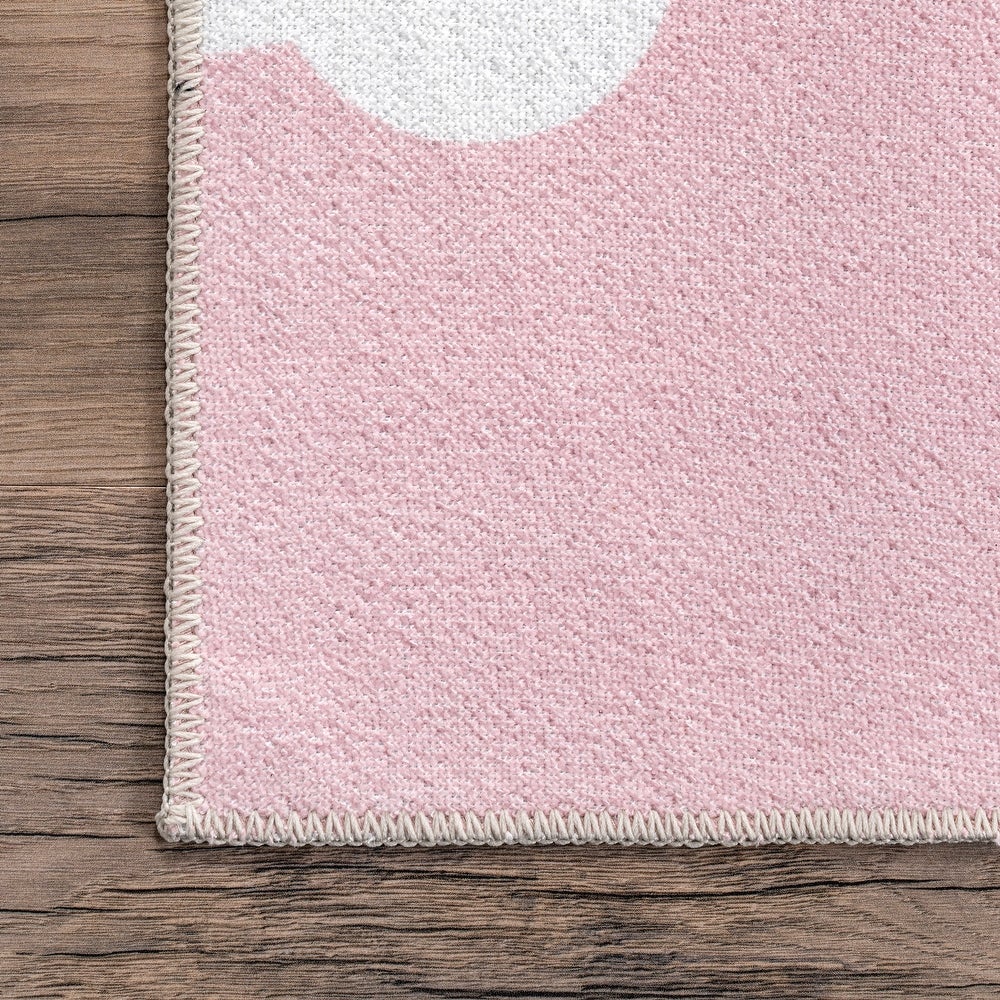 Lilia Machine Washable Kids Cloud Area Rug