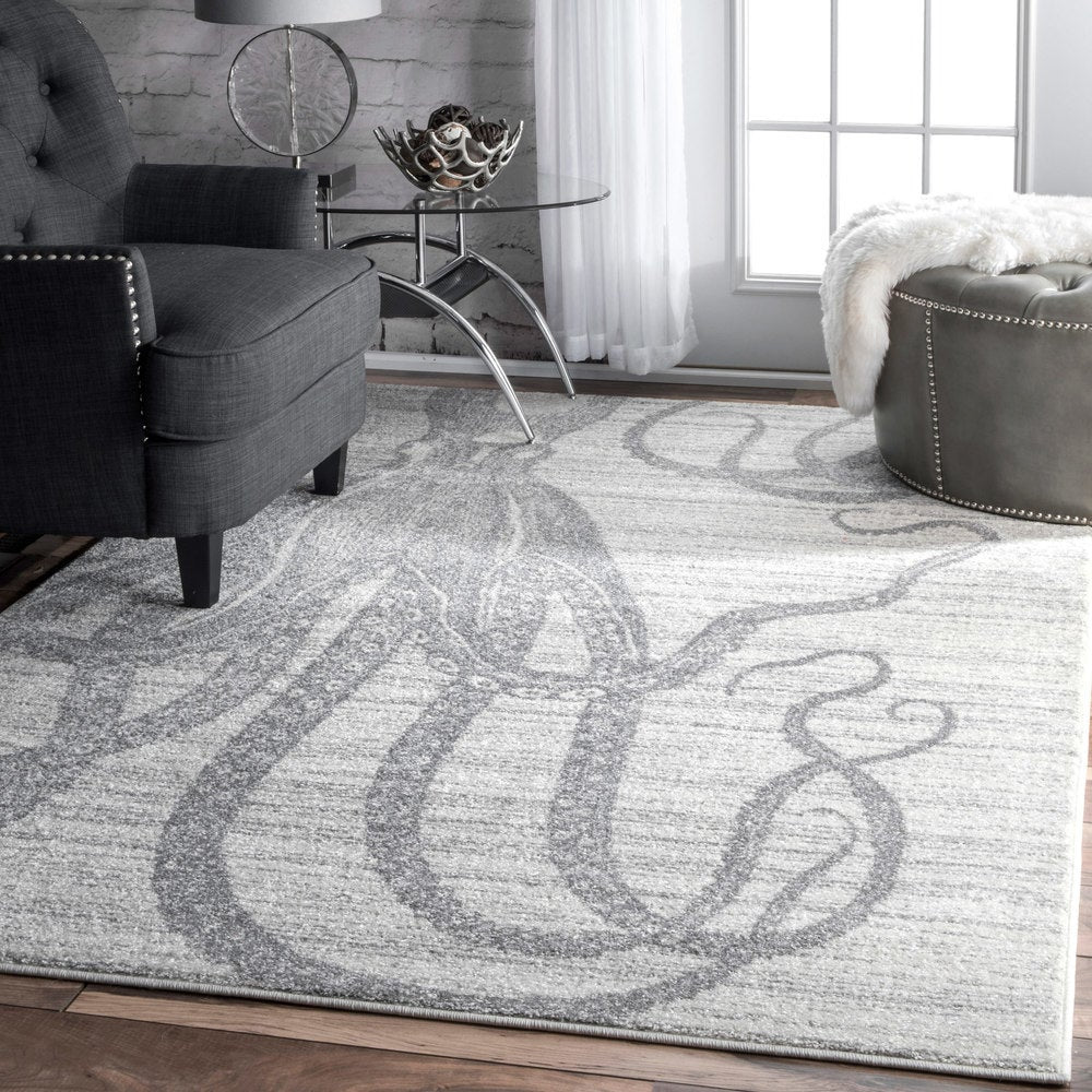 Octopus Faded Stripes Soft Area Rug