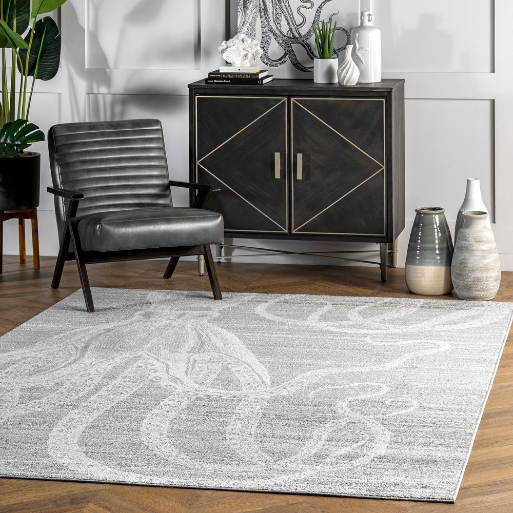 Octopus Faded Stripes Soft Area Rug