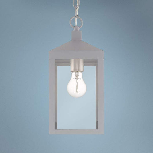 Nyack 6 1/4"W Nordic Gray Outdoor Lantern Mini Pendant Light